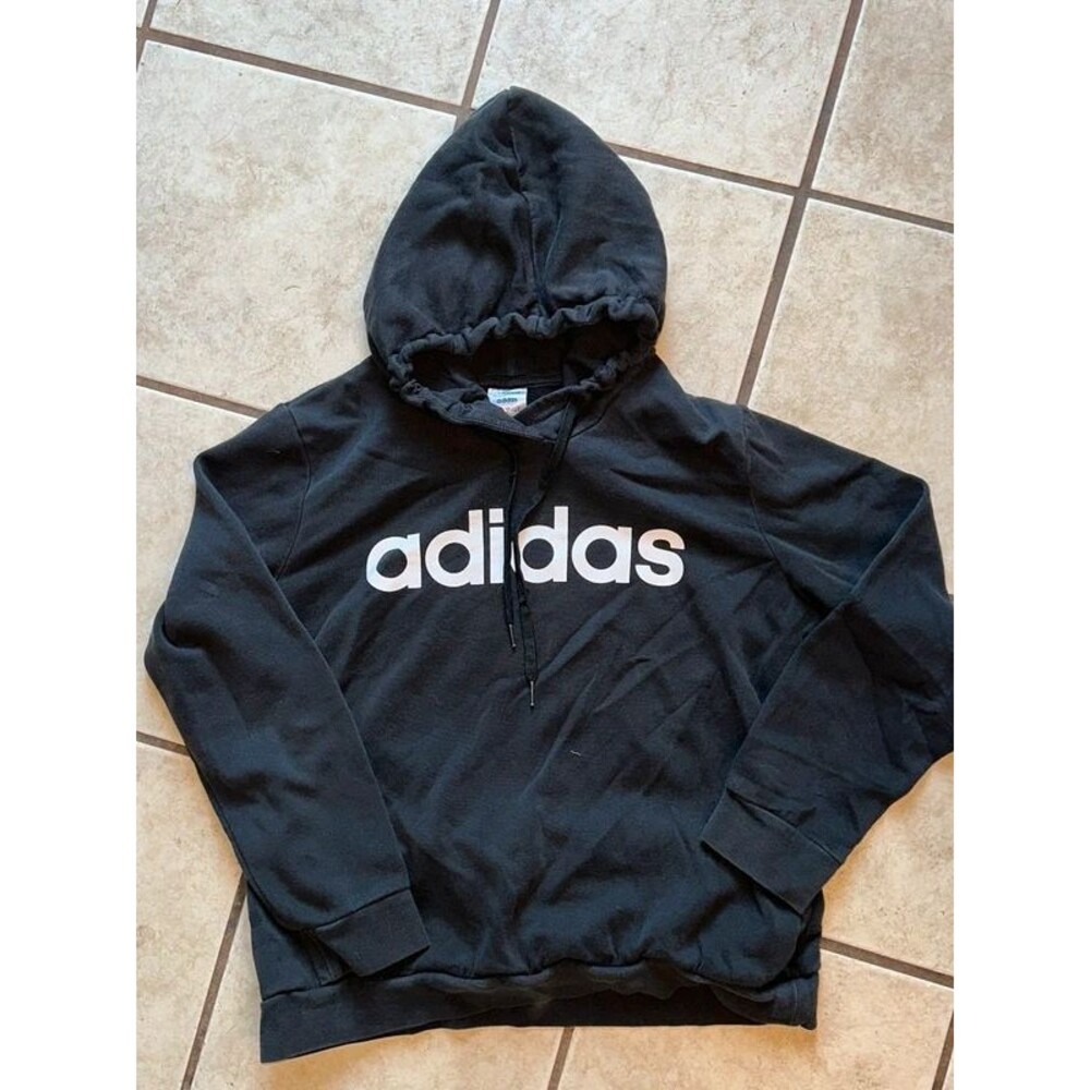Boys Black Adidas Hoodie Size XL